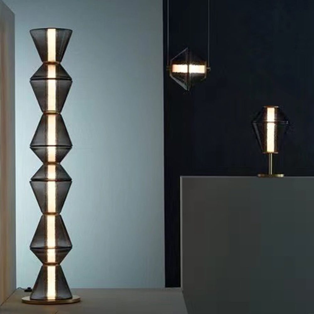 Evette Black LED Floor Lamp